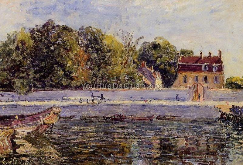 Saint-Mammes, House on the Canal du Loing - 阿尔弗莱德·西斯莱